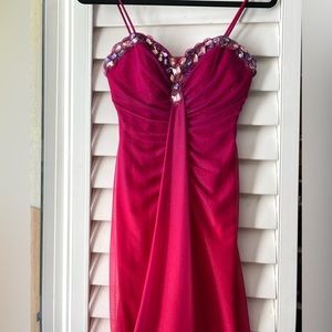 Vintage Hot Pink Ombré Dress